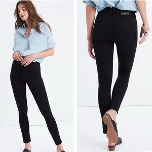 NWT Madewell • 10” High Rise Skinny Jeans in Carbondale Black Wash